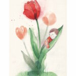 Картичка Цветя през април - Лале, 2024
