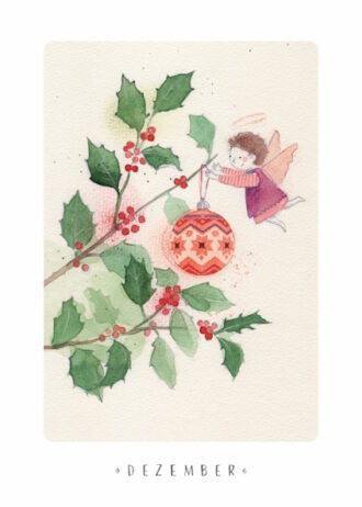 Картичка Цветя през декември - Бодливолистен джел